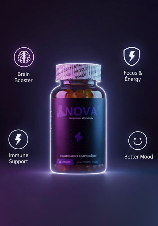 NOVA – Gummies Adaptogènes Naturels | Focus & Énergie
